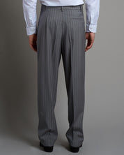 Pantalone Wide fit da completo Grigio Gessato