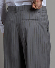 Pantalone Wide fit da completo Grigio Gessato