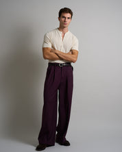 Msm Studio T-shirt Serafino in ribbed half sleeve