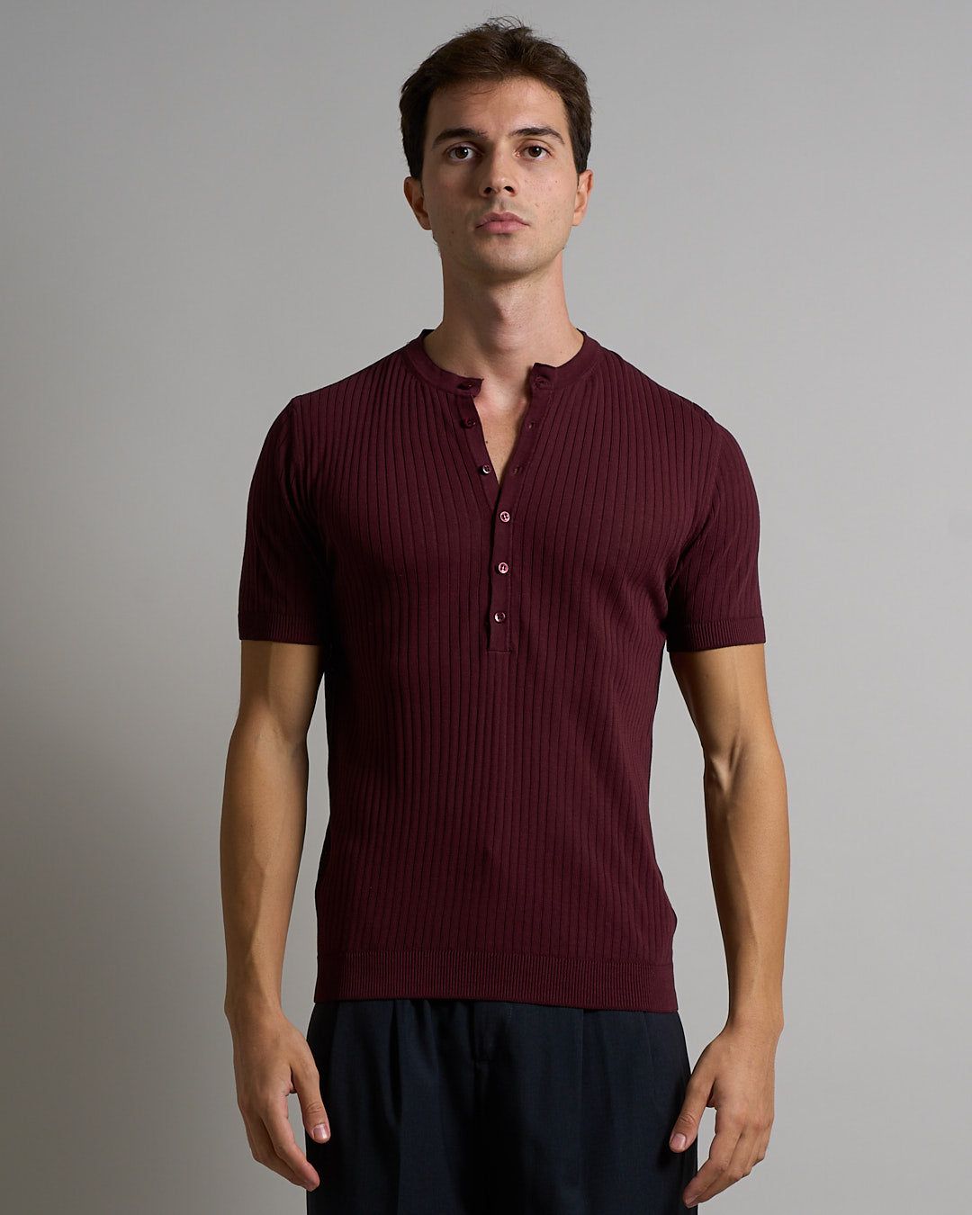 T-shirt Serafino a coste Limited Edition