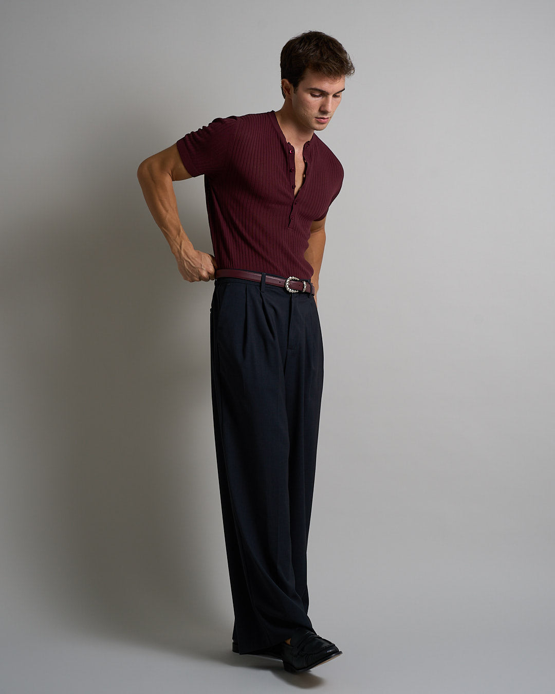 T-shirt Serafino a coste Limited Edition