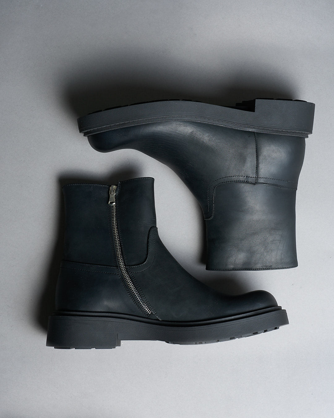 Stivale punta quadrata in Pelle Luxury