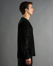 T-shirt struttura a rete floccata