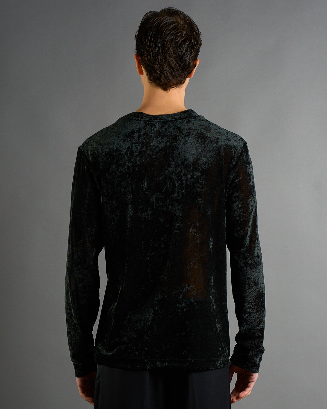 T-shirt struttura a rete floccata