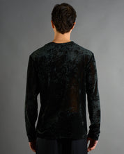 T-shirt struttura a rete floccata