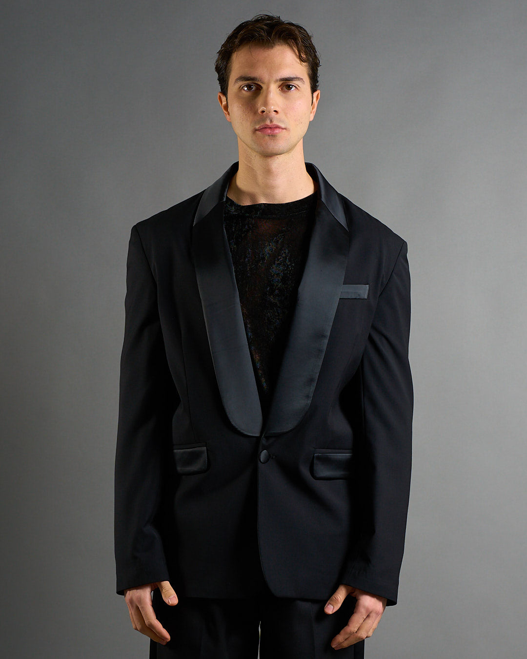 Giacca Smoking con raso