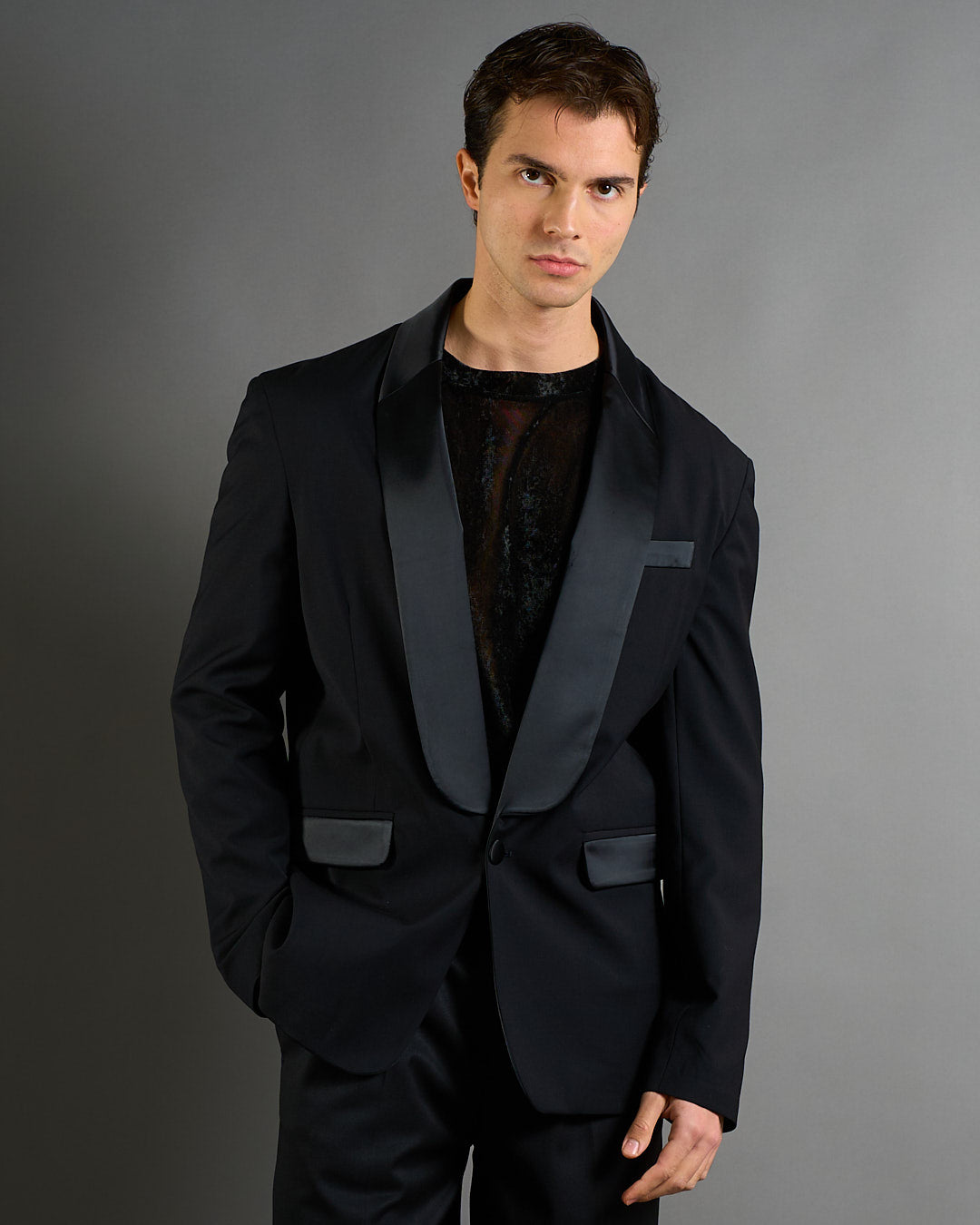 Giacca Smoking con raso