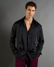 Camicia Effetto Seta con cravatta