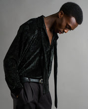 Camicia con cravatta floccata limited edition