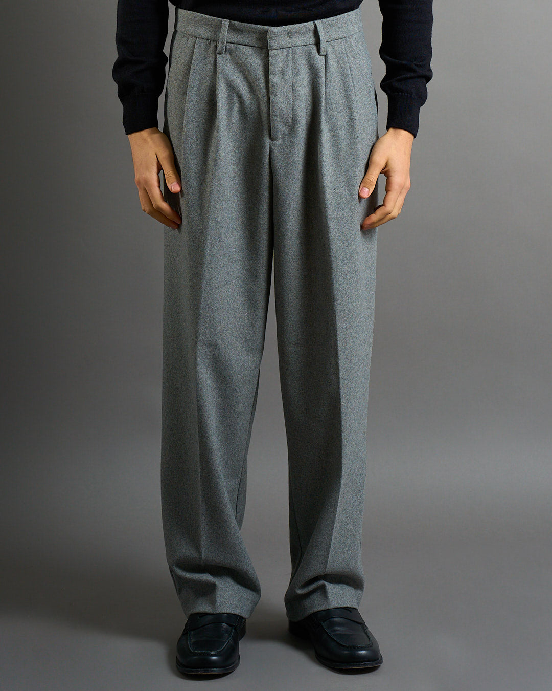 Pantalone Wide Fit in lana