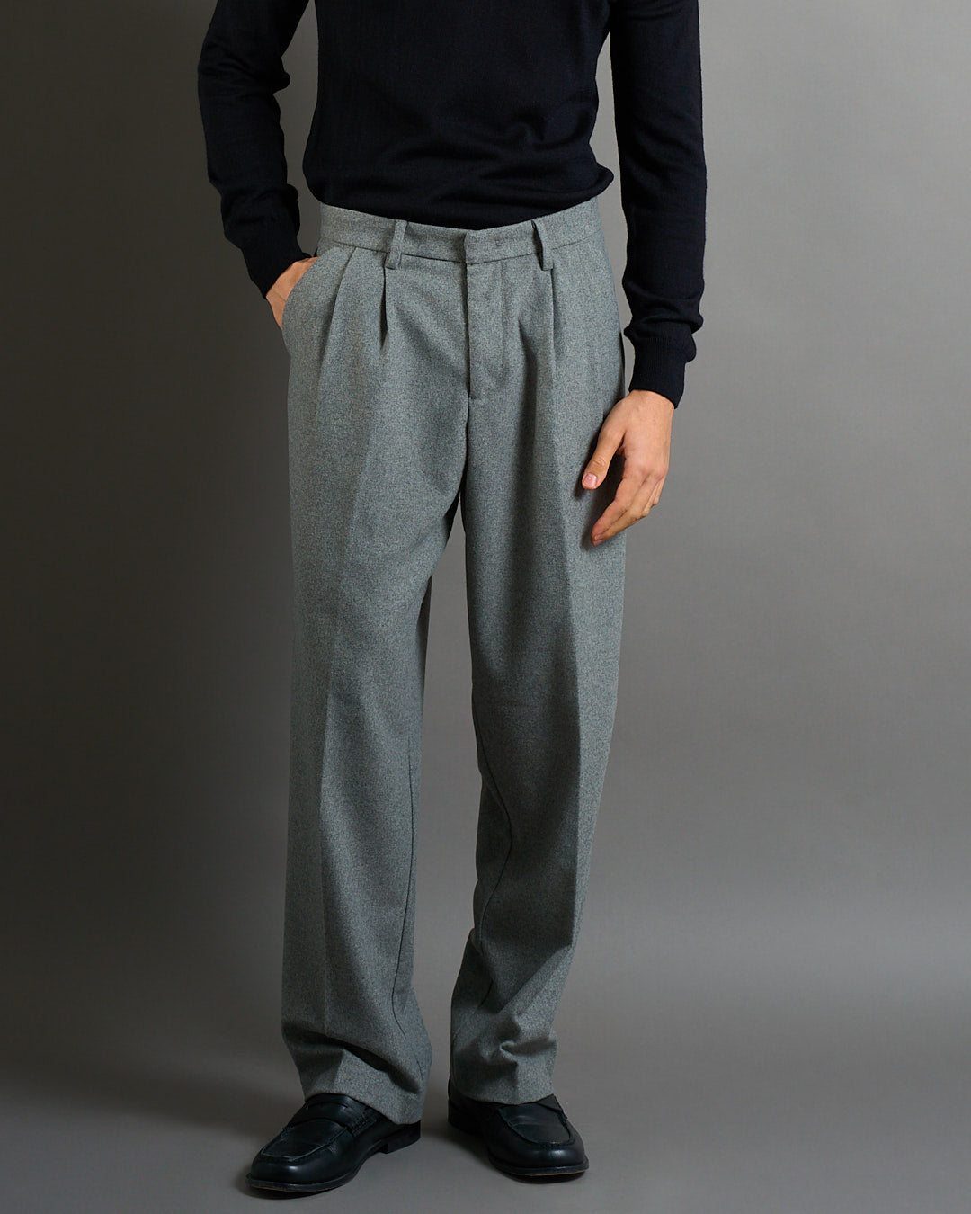 Pantalone Wide Fit in lana