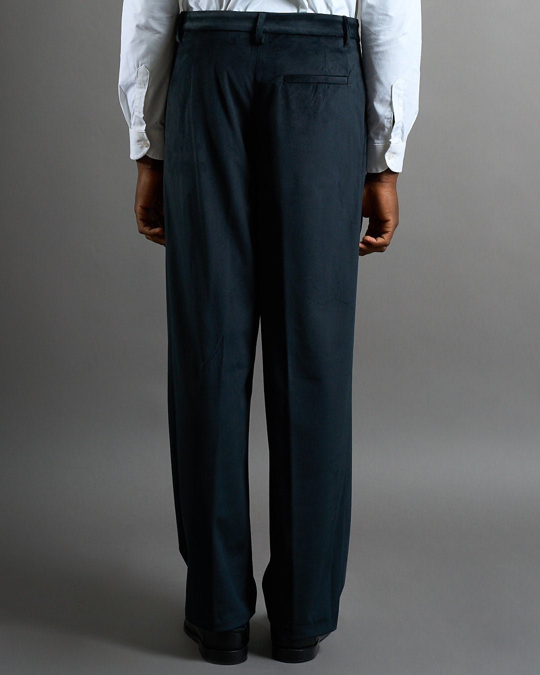 Pantalone da smoking in velluto