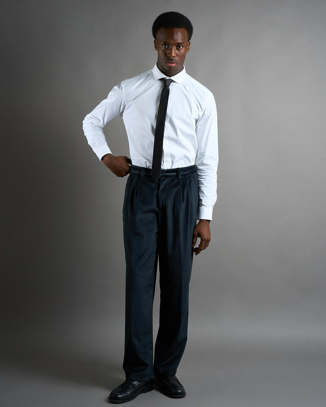 Pantalone da smoking in velluto