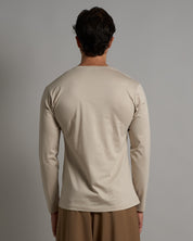 T-shirt Serafino Effetto Seta manica lunga