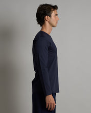 T-shirt Serafino Effetto Seta manica lunga