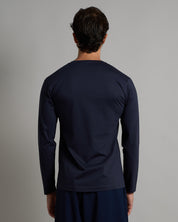 T-shirt Serafino Effetto Seta manica lunga