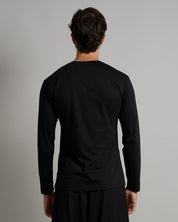 T-shirt Serafino Effetto Seta manica lunga