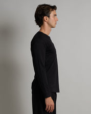 T-shirt Serafino Effetto Seta manica lunga