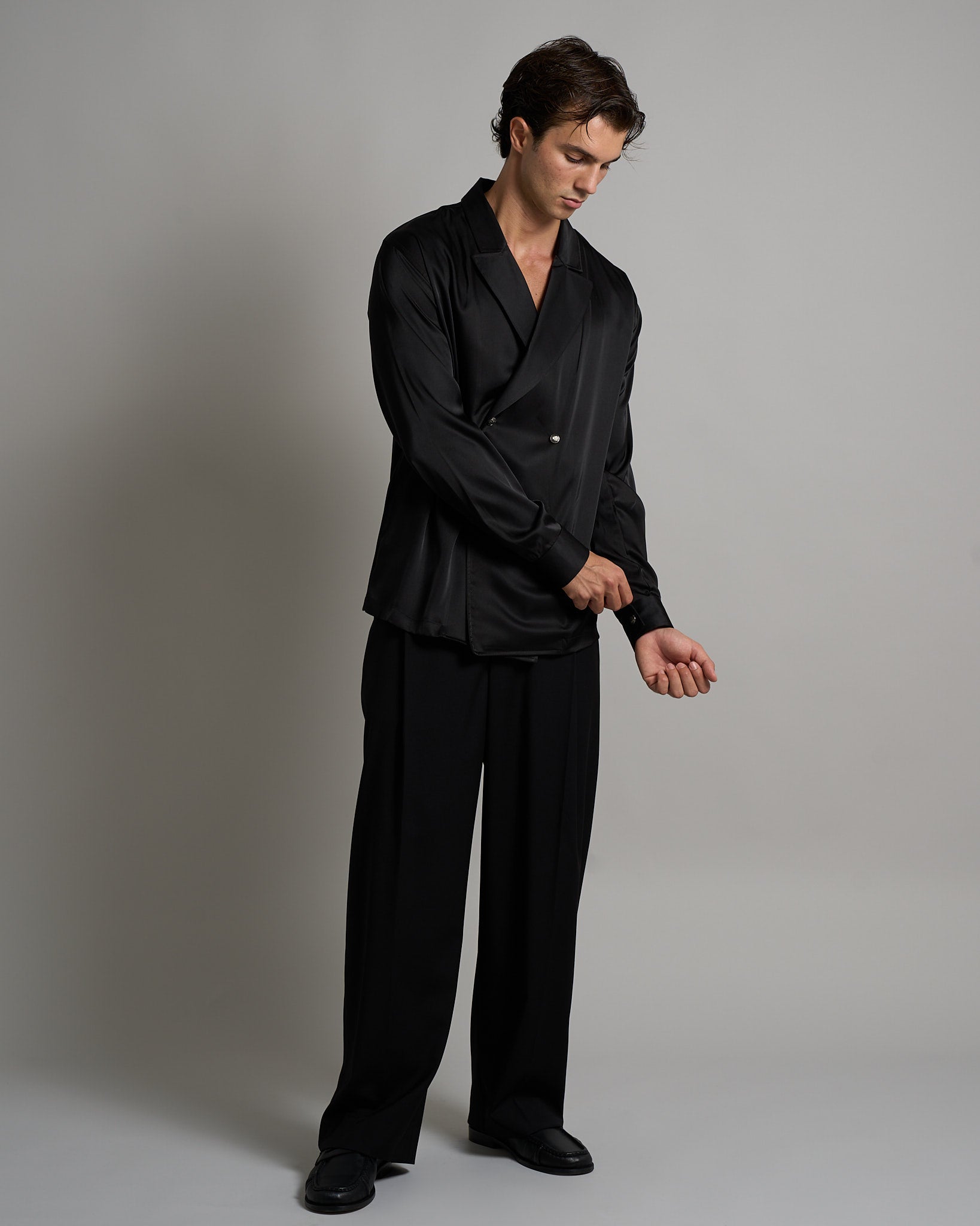 Camicia Doppiopetto Effetto Seta