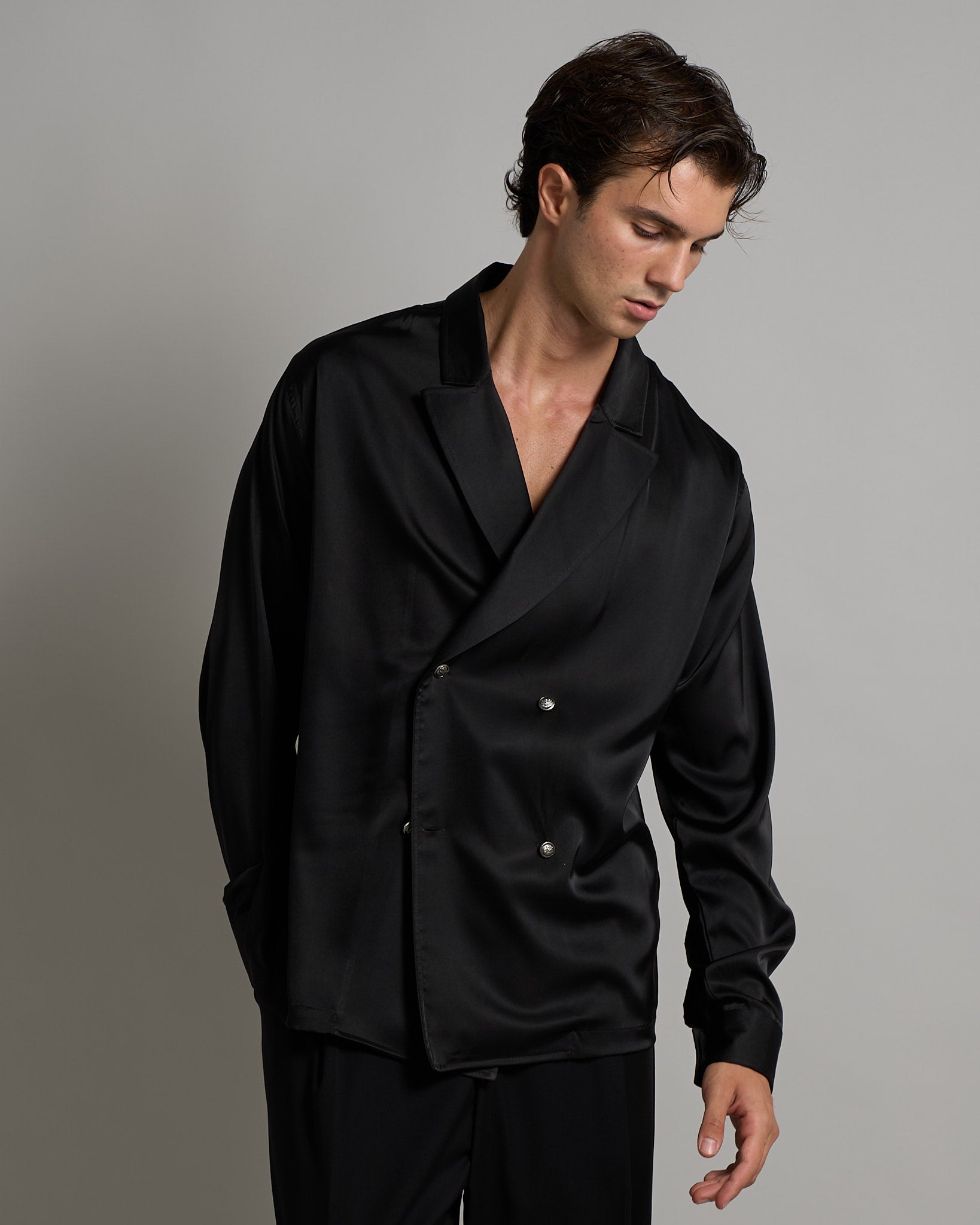 Camicia Doppiopetto Effetto Seta