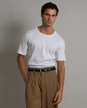 T-shirt Girocollo in costina Mezza manica