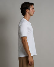 T-shirt Serafino in costina mezza manica