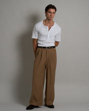 T-shirt Serafino in costina mezza manica