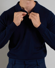 Msm Studio T-shirt Serafino in ribbed half sleeve