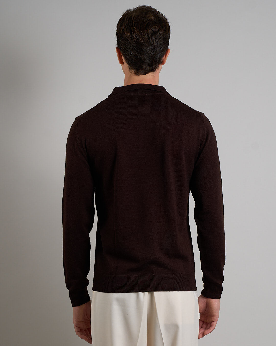 Msm Studio T-shirt Serafino in ribbed half sleeve