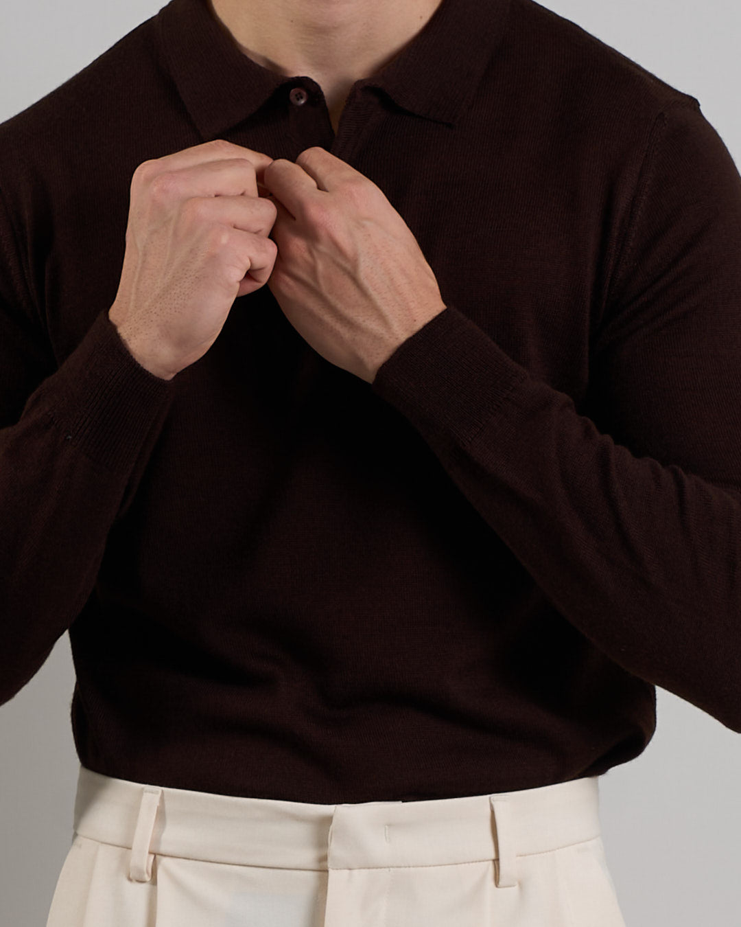 Msm Studio T-shirt Serafino in ribbed half sleeve