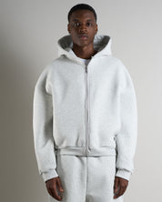 Felpa cropped con zip