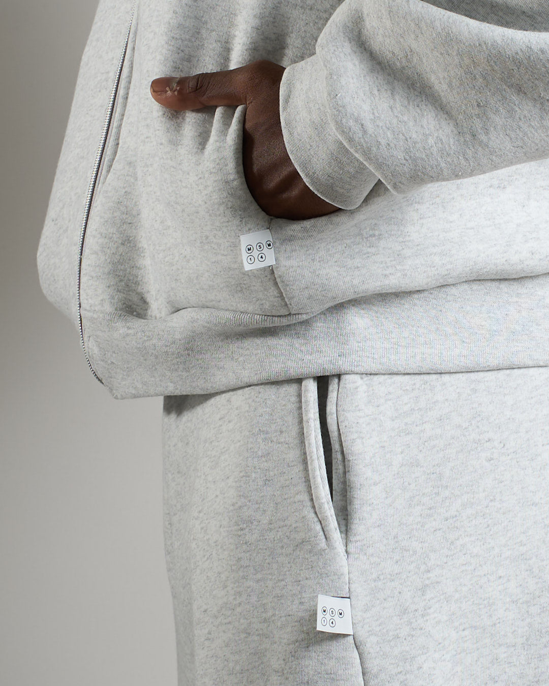 Felpa cropped con zip