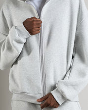 Felpa cropped con zip