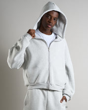 Felpa cropped con zip