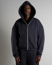 Felpa cropped con zip