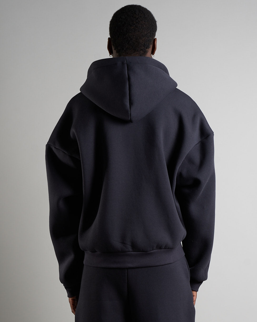 Felpa cropped con zip