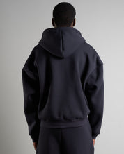 Felpa cropped con zip