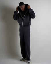 Felpa cropped con zip