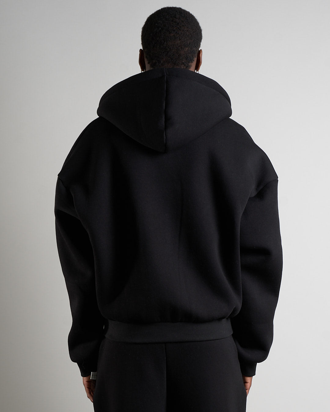 Felpa cropped con zip