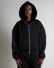 Felpa cropped con zip