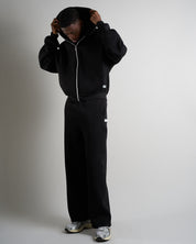 Felpa cropped con zip