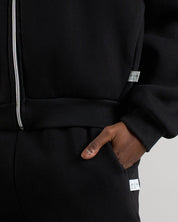 Felpa cropped con zip