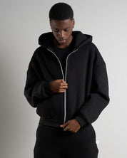 Felpa cropped con zip