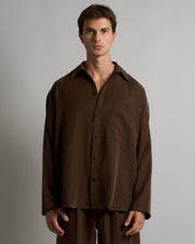 Camicia Suede oversize fit