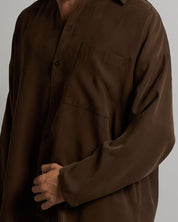 Camicia Suede oversize fit