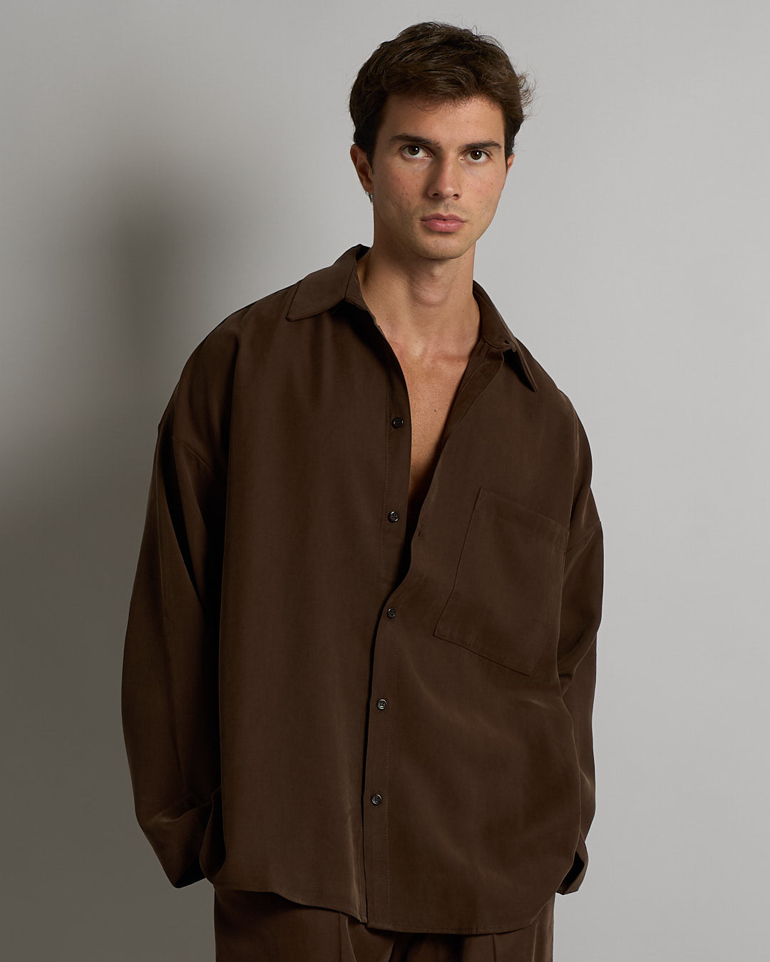 Camicia Suede oversize fit