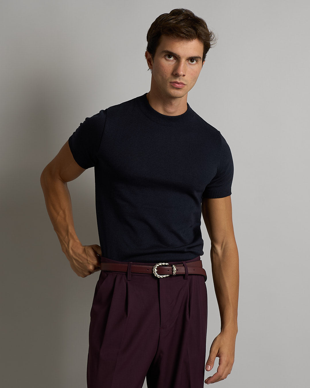 T-Shirt mezza manica in filo