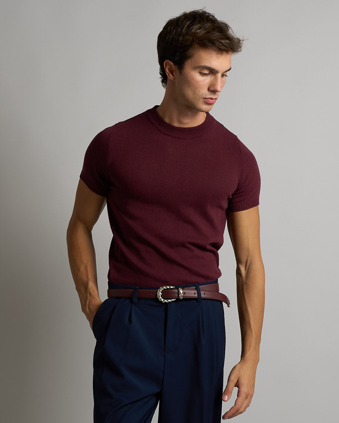 T-Shirt mezza manica in filo