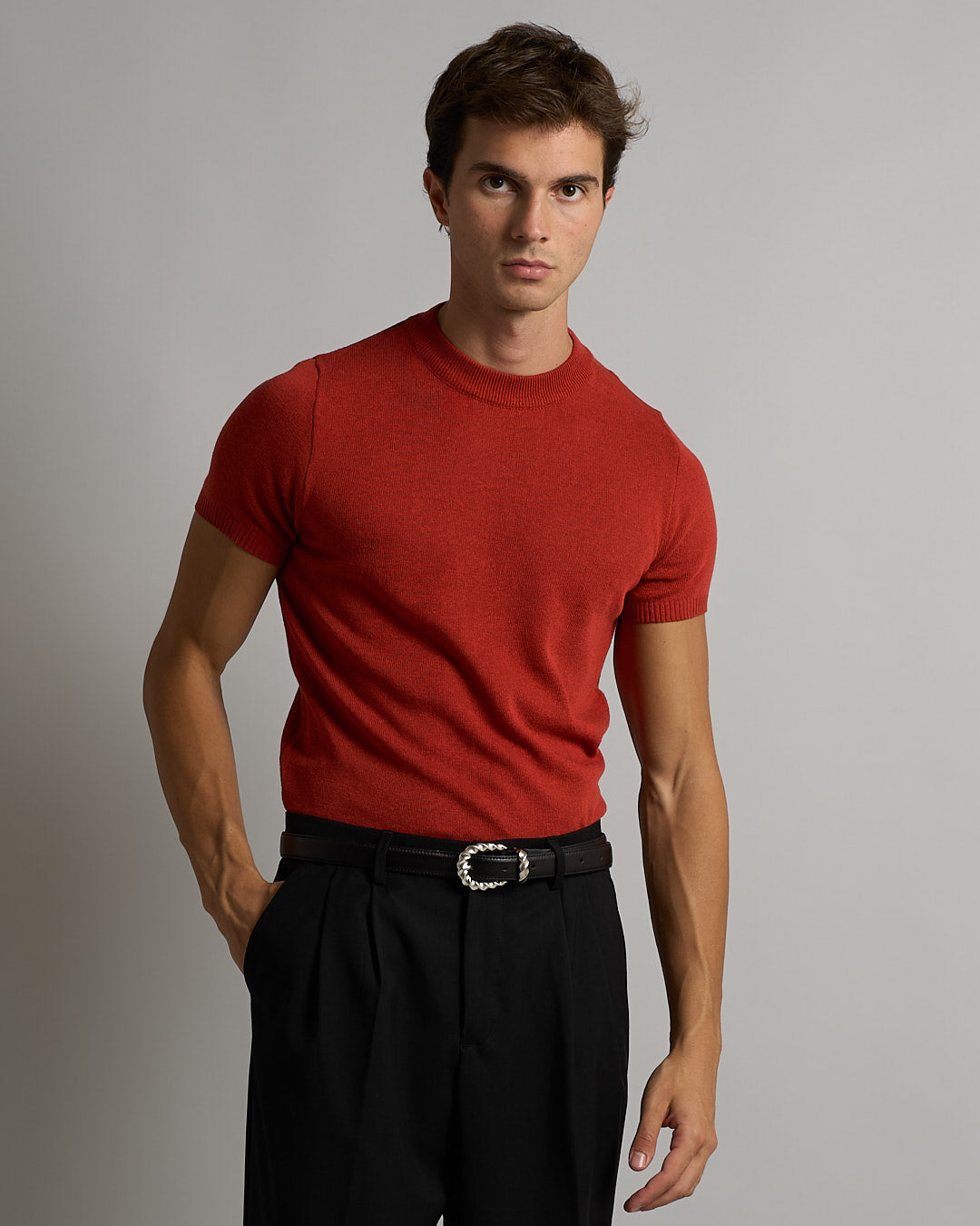 T-Shirt mezza manica in filo