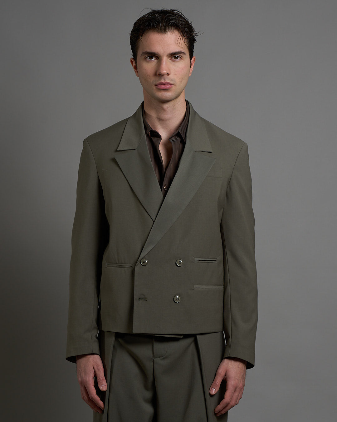 Giacca cropped doppiopetto